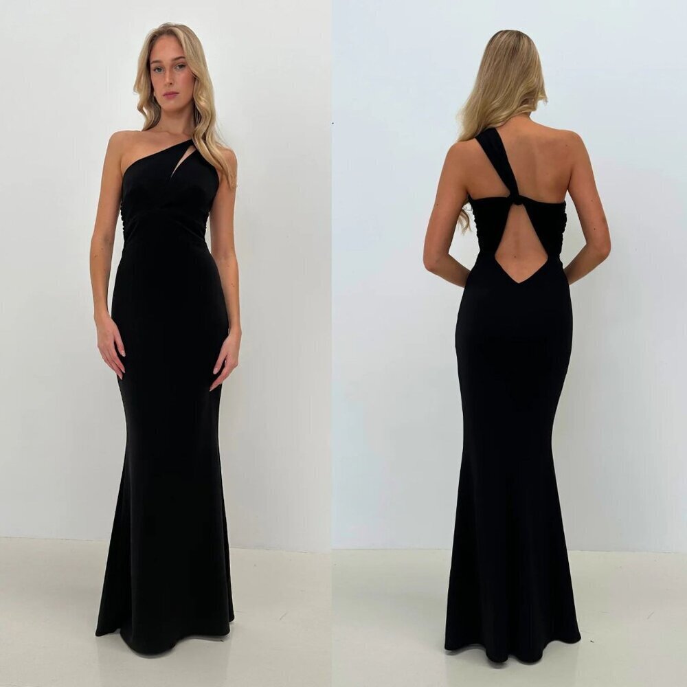 New! Katie May Black Edy Gown Dress Size Medium 41269